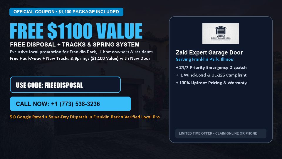 Zaid Expert Garage Door FREE Haul-Away & Heavy-Duty Tracks with New Door
